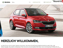 Tablet Screenshot of nouvertne.skoda-auto.de