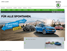 Tablet Screenshot of bayer-automobile.skoda-auto.de