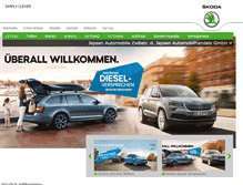 Tablet Screenshot of jepsen-automobile.skoda-auto.de