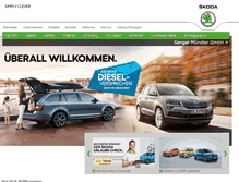 Tablet Screenshot of muenster.skoda-auto.de