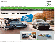 Tablet Screenshot of koblenz.skoda-auto.de